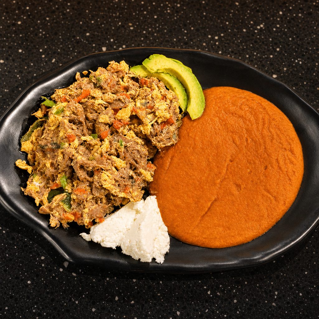 Machaca With Veggies And Eggs Plate / Plato de Machaca C/Verdura & Huevos.
