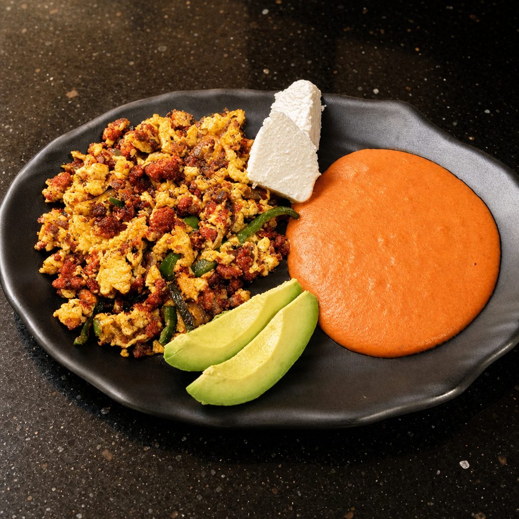 Chorizo And Egg Plate / Chorizo C/Huevo Plate.