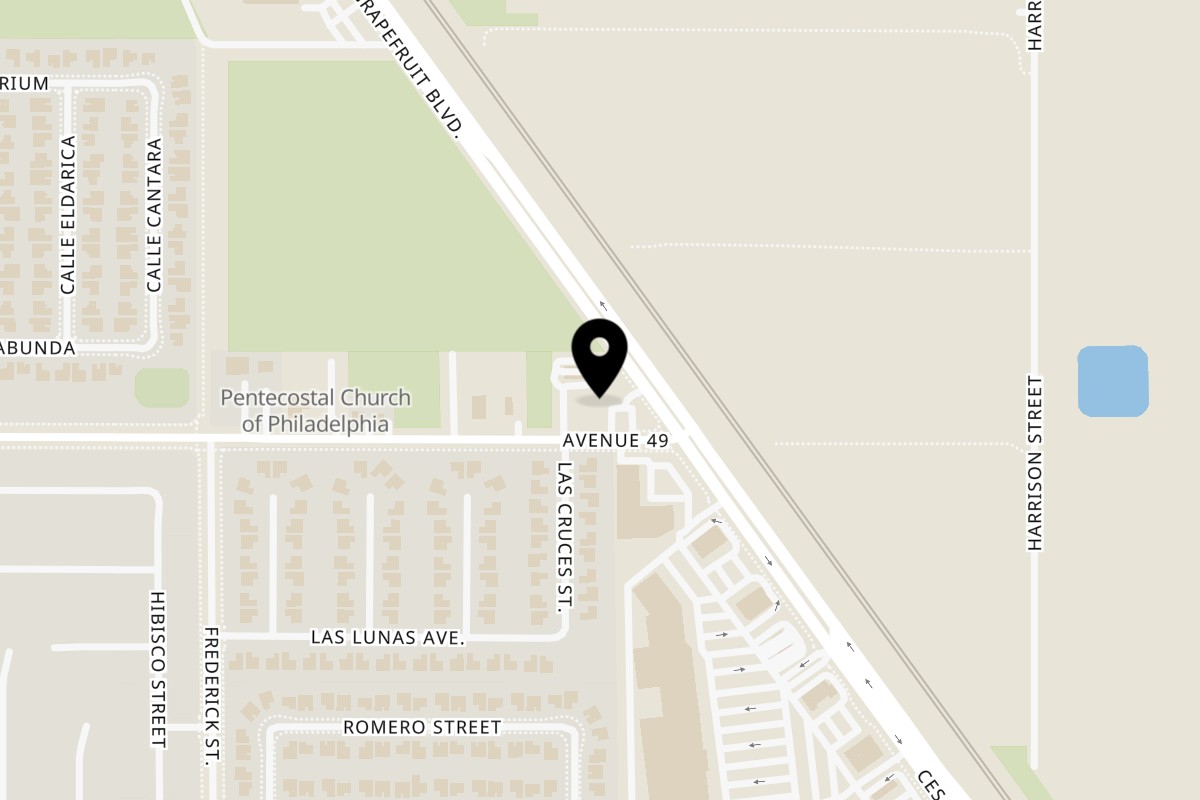 Map showing the location of Taco shop 760 Coachella on 48975 Grapefruit Blvd STE 3 in Coachella